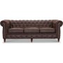 Kolmen istuttava Chesterfield Cambridge -sohva - Vintage-kangas
