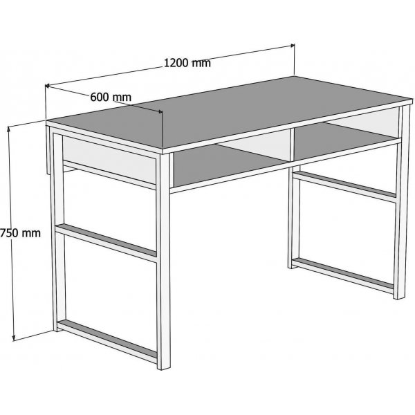 Nove kirjoituspöytä 120x60 cm - pähkinä Nove kirjoituspöytä 120x60 cm - pähkinä
