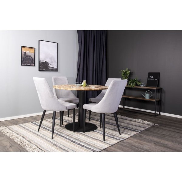 Laila tuoli - Musta / vaaleanharmaa Manchester Laila tuoli - Musta / vaaleanharmaa Manchester