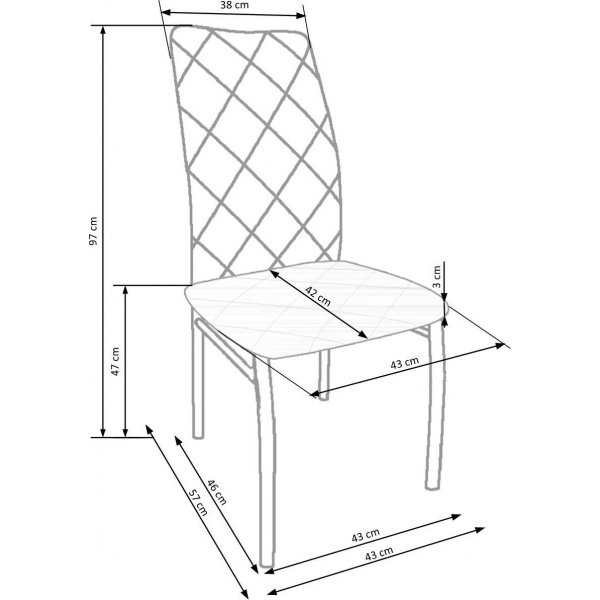 Claudia-ruokatuoli - Vaaleanharmaa Claudia-ruokatuoli - Vaaleanharmaa