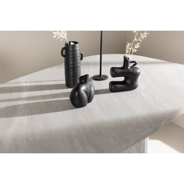 Grönvik ruokapöytä 220 x 100 cm - Valkoinen/harmaa marmori Grönvik ruokapöytä 220 x 100 cm - Valkoinen/harmaa marmori