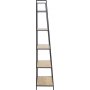 Seaford tikkaat hylly 77x174 cm - tammi/musta