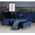 Kahden istuttava sohva Adena - Keskiynsininen sametti + Huonekalujen tahranpoistoaine
