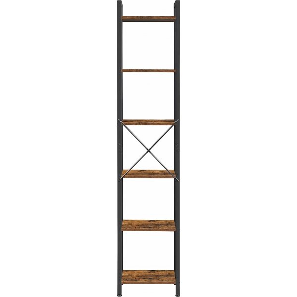 Petter kirjahylly 40 x 187,5 cm - Ruskea/musta Petter kirjahylly 40 x 187,5 cm - Ruskea/musta