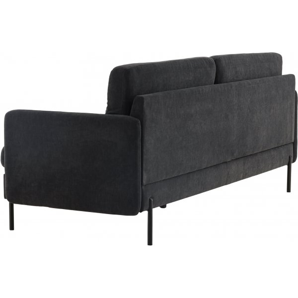 Antibes 2-istuttava sohva - Musta/Tummanharmaa