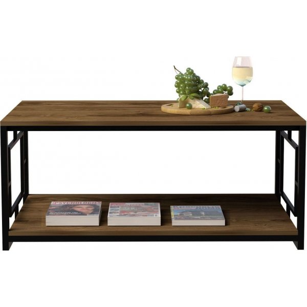 Kelvin sohvap�yt� 120 x 60 cm - P�hkin�/musta