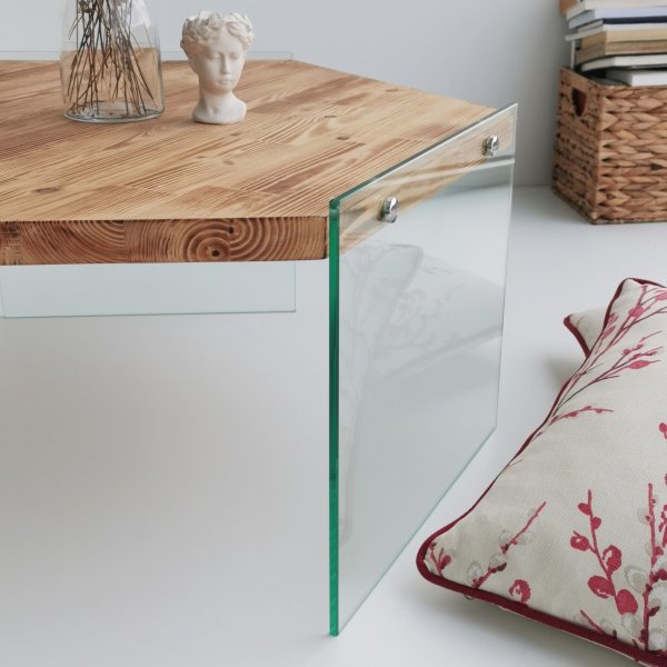 Kuusikulmainen sohvapyt 80 x 70 cm - Tammi