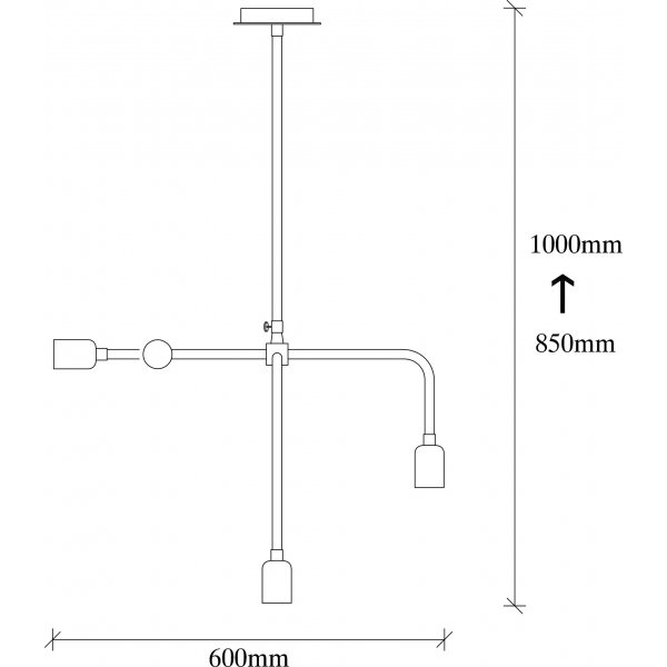 Denge kattovalaisin 3431 - Musta/kupari Denge kattovalaisin 3431 - Musta/kupari