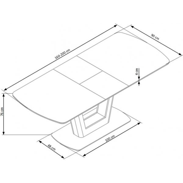 Harold-ruokapöytä 160-200 cm - Musta/saksanpähkinä Harold-ruokapöytä 160-200 cm - Musta/saksanpähkinä
