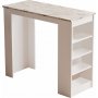 Style baaripyt 120 x 51,6 cm - Valkoinen/marmori