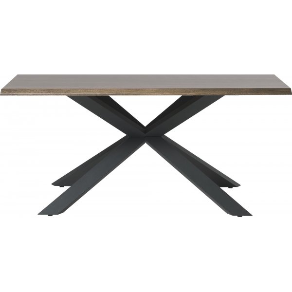 Sky-ruokapöytä savustettua tammea ristikkäisjaloilla - 160x90 cm Sky-ruokapöytä savustettua tammea ristikkäisjaloilla - 160x90 cm