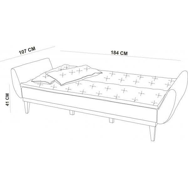 Konstantin 3-istuttava vuodesohva - Vihreä Konstantin 3-istuttava vuodesohva - Vihreä