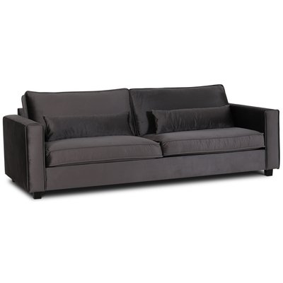 Neljn istuttava Lounge-sohva Adore - Hopeanharmaa (sametti)