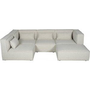 Nees modulaarinen sohva valkoista boucla - combo 2