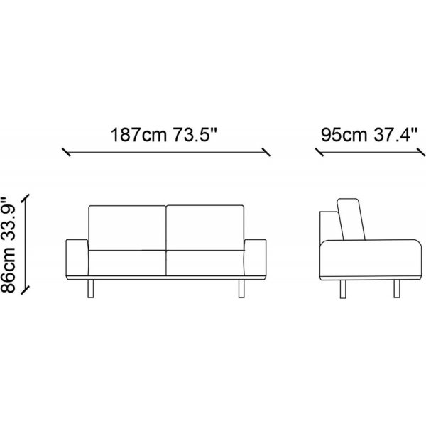 Istanbul 2-istuttava sohva - Ecru