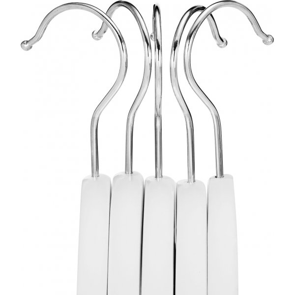 Vaateripustin ilman housunlahkea, puu, 44,5 cm, 20 kpl - Valkoinen Vaateripustin ilman housunlahkea, puu, 44,5 cm, 20 kpl - Valkoinen