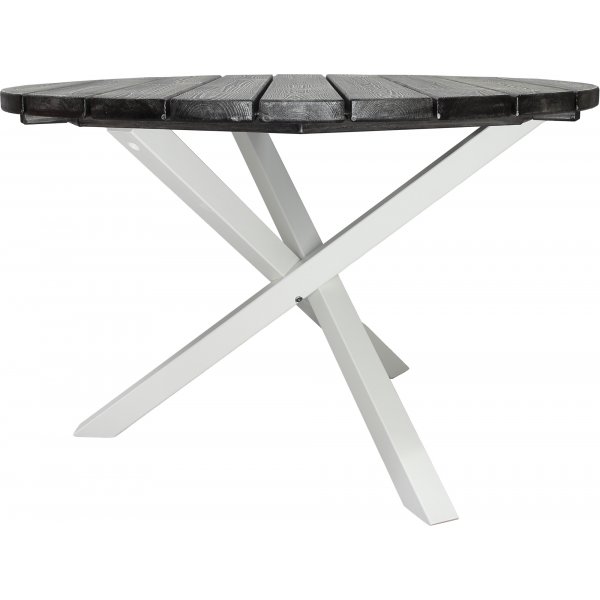 Scottsdale ruokapöytä Ø112 cm - Shabby Chic harmaa/valkoinen Scottsdale ruokapöytä Ø112 cm - Shabby Chic harmaa/valkoinen