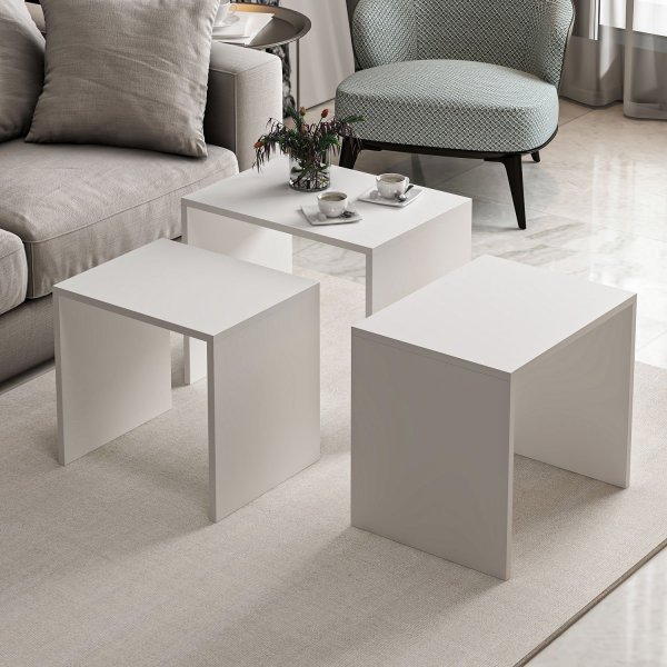 Nebes-pöytä 45/50/55 x 36/38/40 cm - Valkoinen Nebes-pöytä 45/50/55 x 36/38/40 cm - Valkoinen