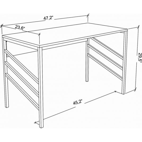 Josephine kirjoituspöytä 120 x 60 cm - Kulta/antrasiitti Josephine kirjoituspöytä 120 x 60 cm - Kulta/antrasiitti