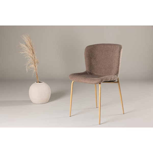 Modesto ruokapöydän tuoli - Ruskea boucle Modesto ruokapöydän tuoli - Ruskea boucle