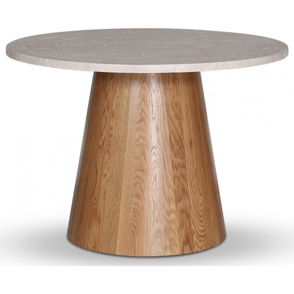 Ruokapyt ljytty tammi, beige kivikansi 105 cm