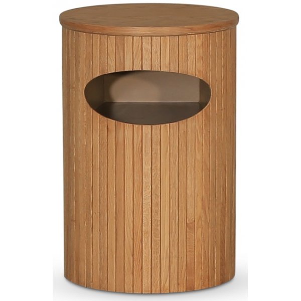 Nova pyöreä yöpöytä säilytystilalla Öljyttyä tammea Nova pyöreä yöpöytä säilytystilalla Öljyttyä tammea