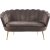 Kingsley 2-istuttava sohva samettia - ruskea / messinki + Huonekalujen jalat