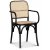 Malmby-runkoinen tuoli taivutettua puuta, musta/rottinki + Huonekalujen jalat