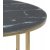 Alisma pyre sohvapyt kultaisilla jaloilla 80 cm - Musta marmorilasi
