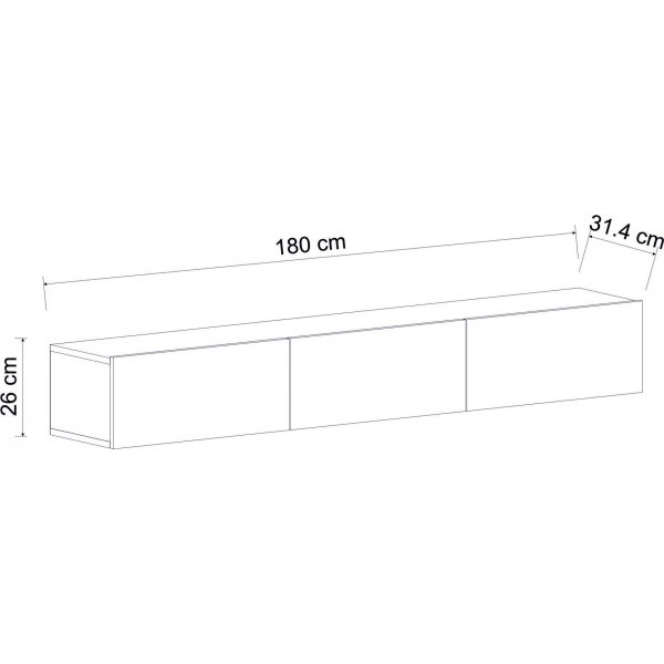 TV-taso mustaksi petsattu 180 cm - Tero TV-taso mustaksi petsattu 180 cm - Tero