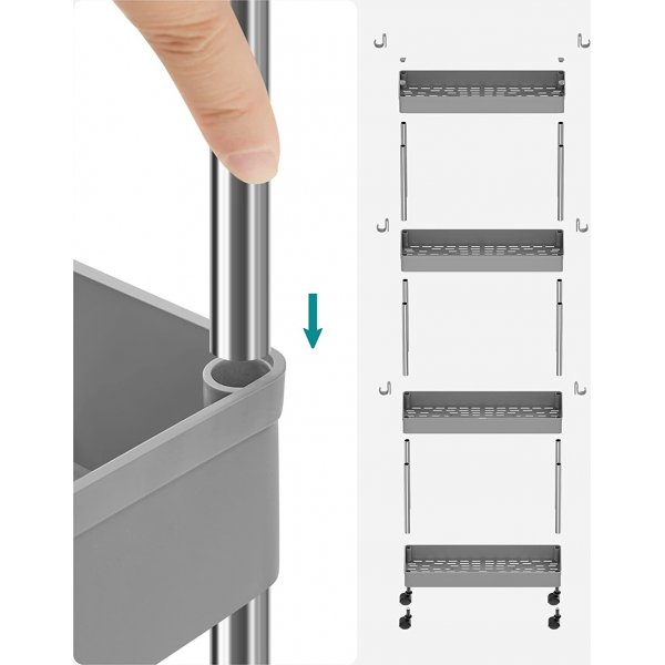 Criollo keittiön hylly 83 cm - harmaa Criollo keittiön hylly 83 cm - harmaa