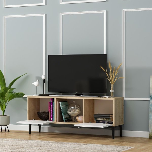 Paridon mediapenkki - Safiiri/tammi/valkoinen Paridon mediapenkki - Safiiri/tammi/valkoinen