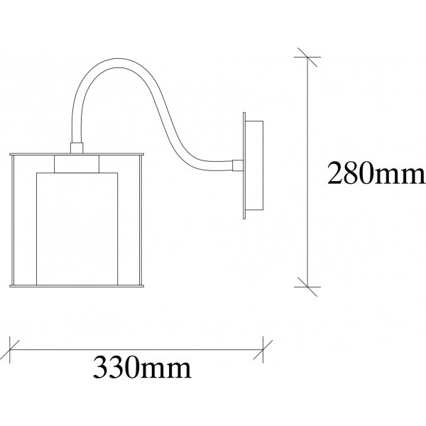 Swank seinävalaisin - musta Swank seinävalaisin - musta
