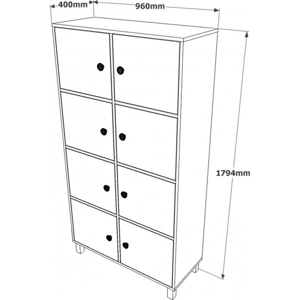 Vilamo kaappi 59 - Mänty/valkoinen Vilamo kaappi 59 - Mänty/valkoinen