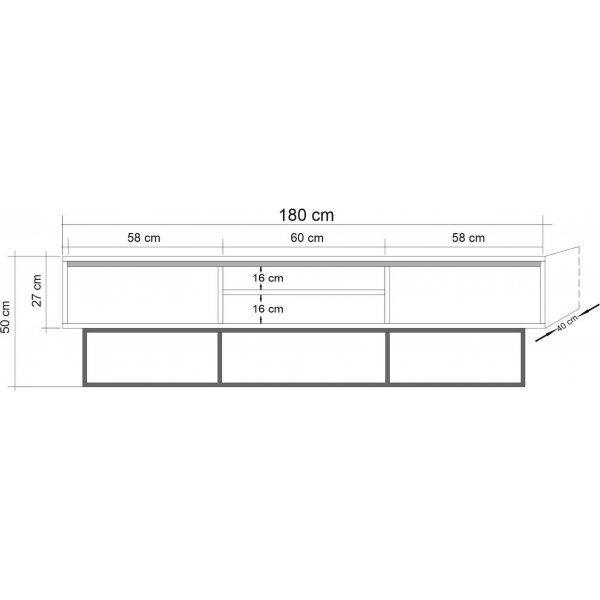 Quantum Silva mediapenkki 180 cm - Mänty/musta Quantum Silva mediapenkki 180 cm - Mänty/musta