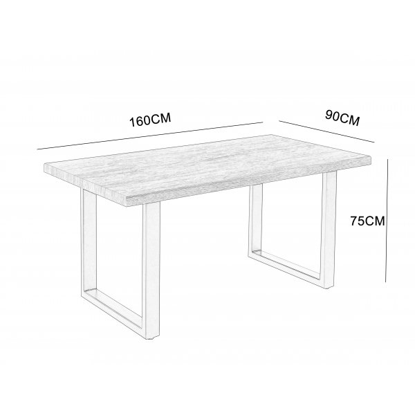 Aster-ruokapöytä 160x90 cm - Tammi Aster-ruokapöytä 160x90 cm - Tammi