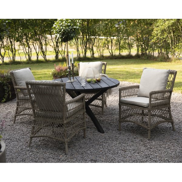 Ulkokyttn tarkoitettu rottinkituoli - Provence