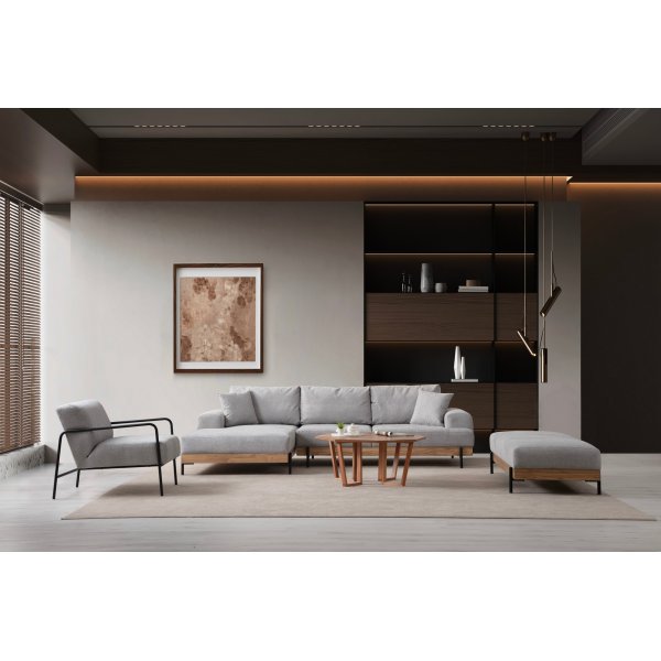 Eti divaani sohva vasen - harmaa/tammi Eti divaani sohva vasen - harmaa/tammi