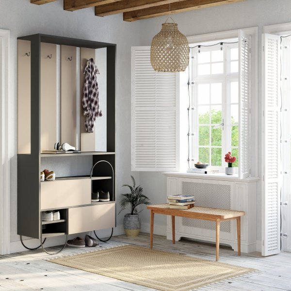 Norfolkin aulakalusteet - Vaaleanruskea/antrasiitti Norfolkin aulakalusteet - Vaaleanruskea/antrasiitti