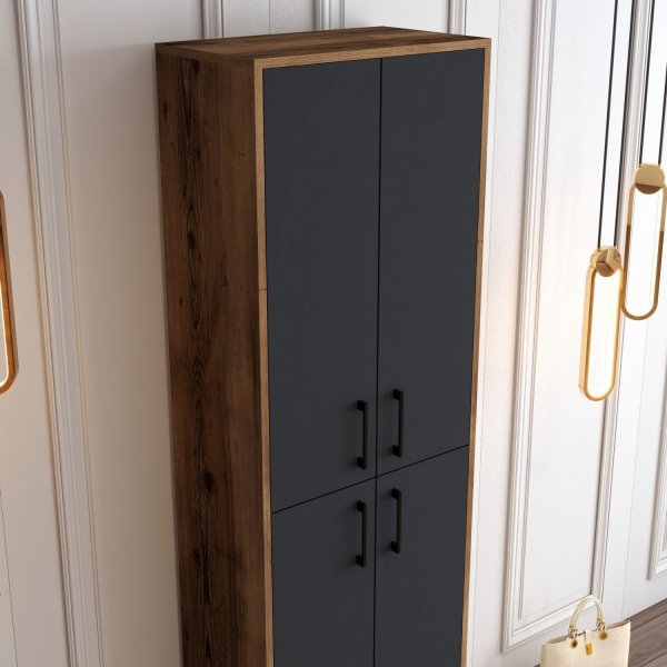 Berliinin kenkäkaappi - pähkinä/antrasiitti Berliinin kenkäkaappi - pähkinä/antrasiitti