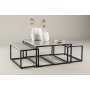 Solna sohvapyt 80/38 x 80/73 cm - Harmaa/musta
