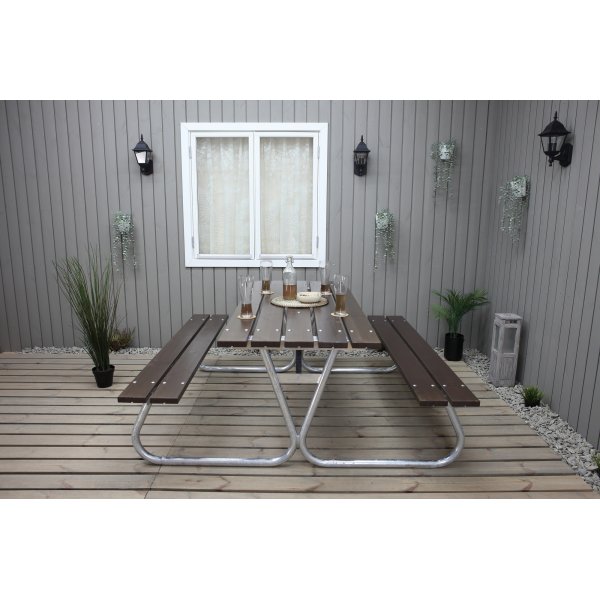 Vakaa penkkisetti ilman selkänojaa - ruskea Vakaa penkkisetti ilman selkänojaa - ruskea