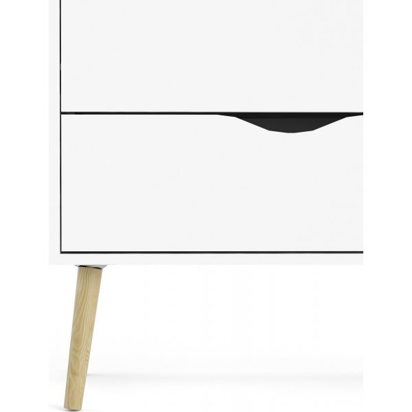 Oslon lipasto 5 laatikolla - Valkoinen/tammi Oslon lipasto 5 laatikolla - Valkoinen/tammi