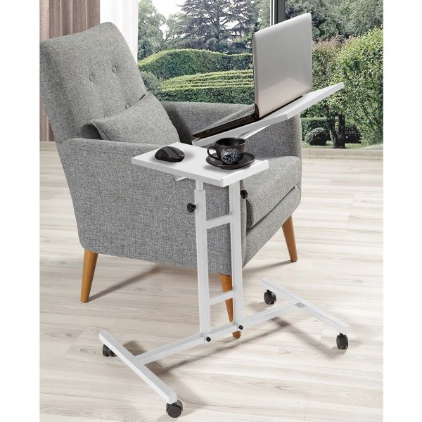 Glen kannettavan tietokoneen pöytä 67x45,5 cm - Valkoinen (pyörillä) Glen kannettavan tietokoneen pöytä 67x45,5 cm - Valkoinen (pyörillä)