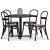 Solano-ruokailuryhm: Pyt 90 cm sislten 4 Axe-tuolia - Black Ash / Rattan + Huonekalujen tahranpoistoaine