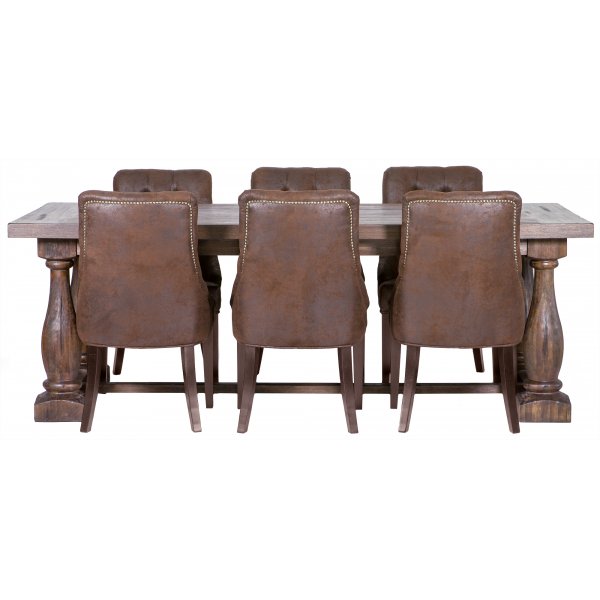 Ruokailuryhm�: Lamier-ruokap�yt� + 6kpl Tuva Europa -tuolia - Mokka