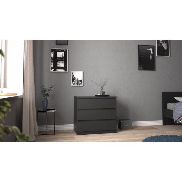 Naia lipasto 3 laatikolla - musta Naia lipasto 3 laatikolla - musta