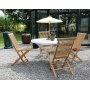 Scottsdale ulkoruokailuryhm pydn ymprill ja 4 Salt tiikkituolia - teak/White