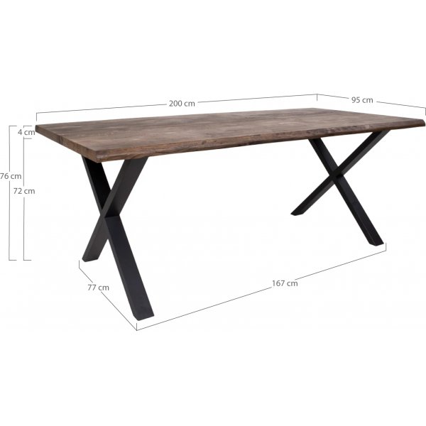 Toulon ruokailuryhm - Savustettu ljytty tammi/vaaleanruskea + 6.00 x Tuolin tyyny