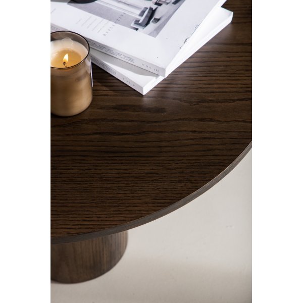 Sohvapyt 80 cm mokkanahka - Olivia